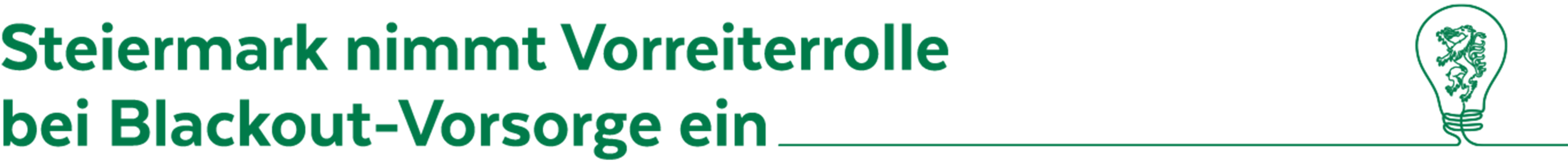 Grafik-Titel: Steiermark nimmt Vorreiterrolle bei Blackout-Vorsorge ein